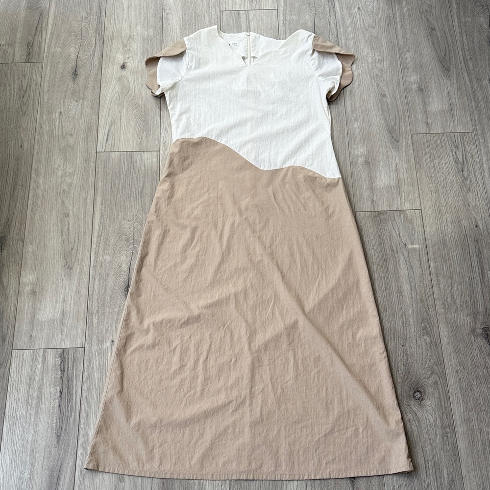 Color Wave Unique sustainably made boutique Two-Tone Dress - Picture 2 of 8
